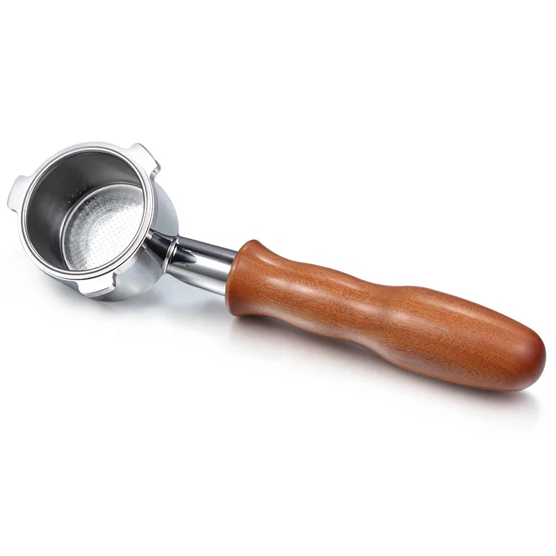 

La Specialista Espresso Coffee Machine Bottomless Coffee 51mm 3 Ear Solid Wood Handle Portafilter Stainless Steel