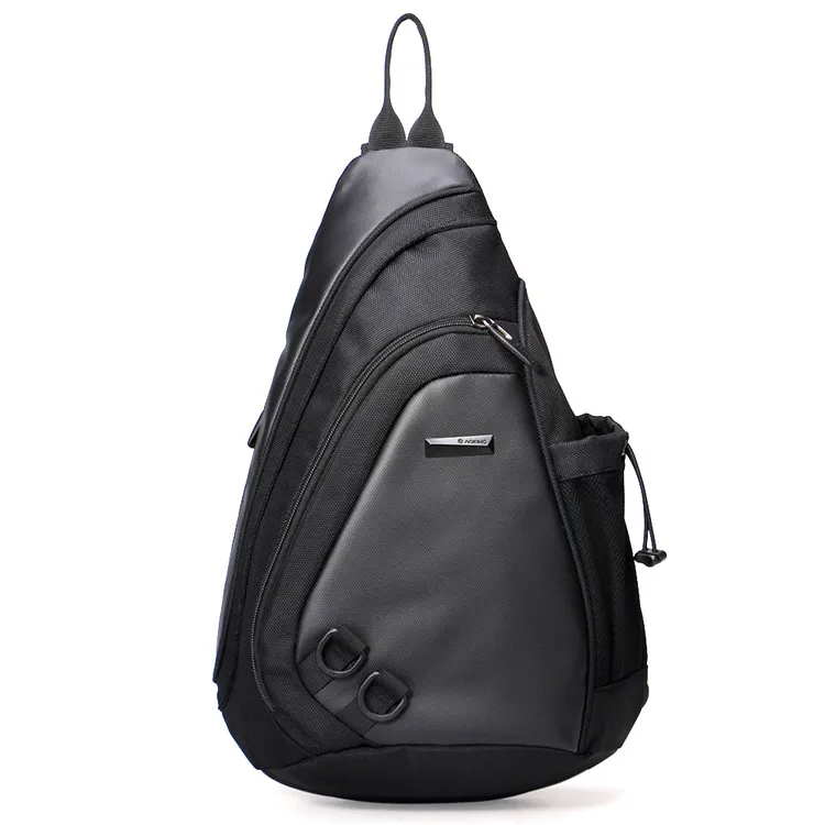 

Aoking Waterproof Travel Daily Cross Body Men Sling Chest Bag Polyester Fashionable Day Backpack Geometric Zipper Soft Handle