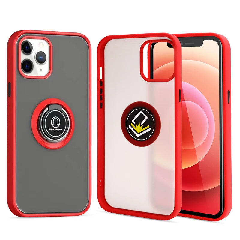 

2021 New Arrivals Shockproof TPU Ring Holder Matt Phone Case for iPhone 11 12 Pro Max