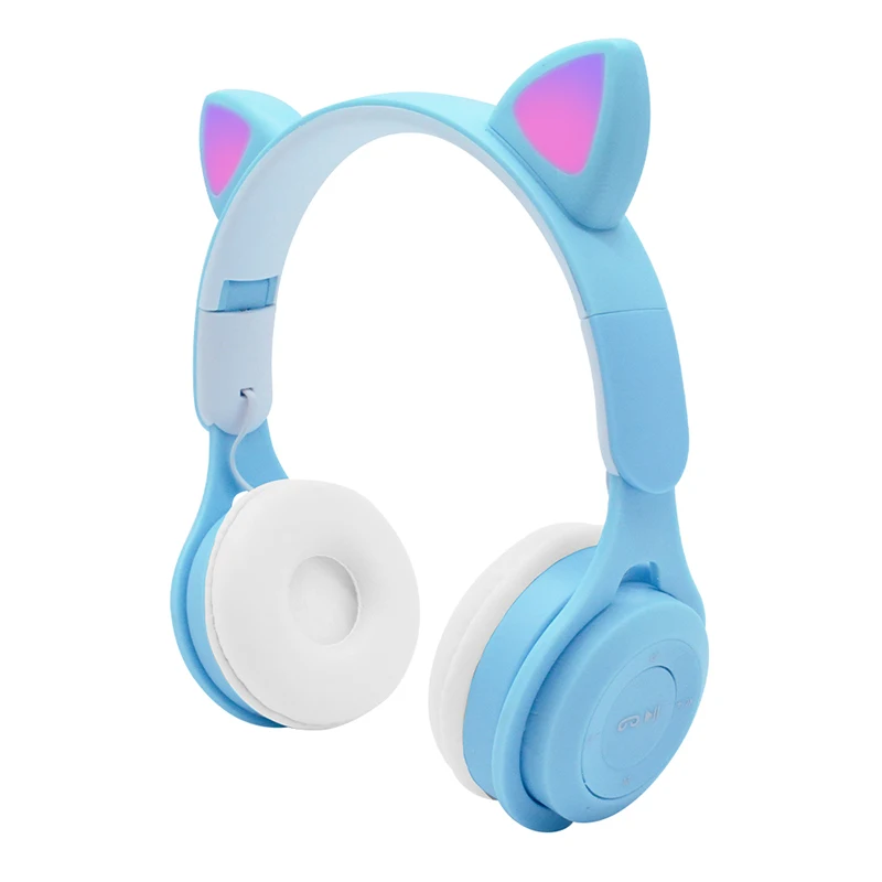 

Earphone Amazon Amazon Top Seller 2021 New Product Cute Cat Ears Game Listening To Songs Earphones Headphones Headsets Oem/Odm, White / pink /blue/purple