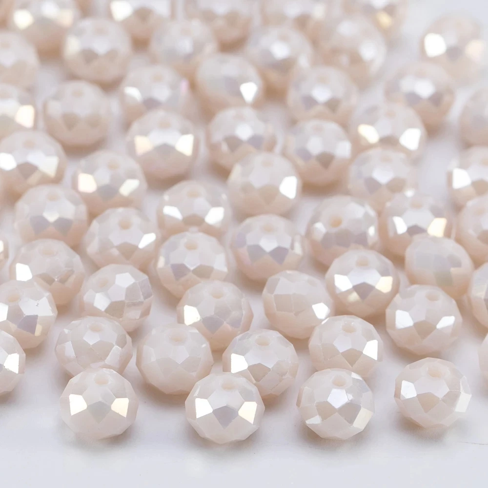 Wholesale 4mm Czech Pearl Colour Glass Beads for Making Bracelet Necklace Accessories Rondelle Spacer Beads