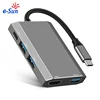 E-sun 2019 popular Product 5 in 1 Usb C Hub USB 3.1 Adapter Transfering Multi UHD Usb Type c Hub/Docking
