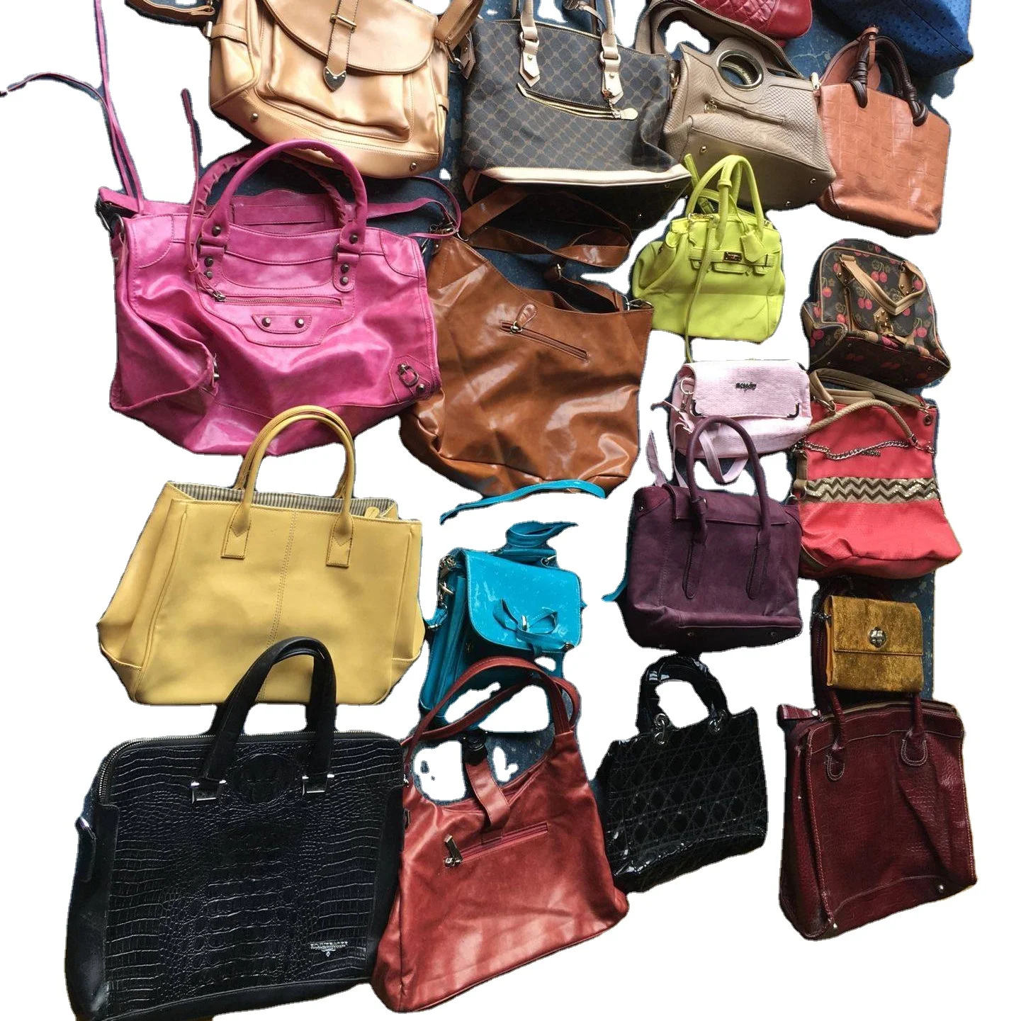 

Hot sale Top quality Ladies Leather Used Bags Bales Second Hand Bags, Black,white,red,blue,yellow,green,etc