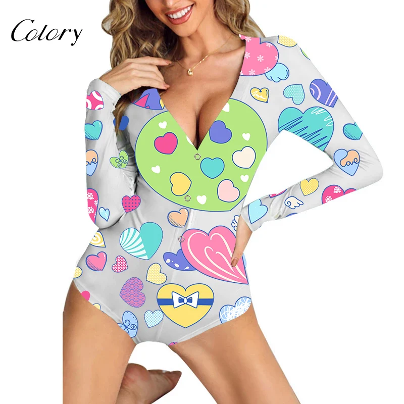 

Colory Romper Onesie Lady Sexy Jumpsuit Onesie For Women, Picture shows