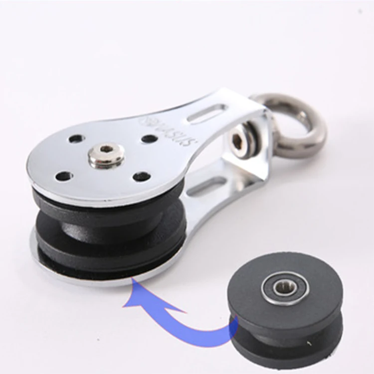 

Fitness Strength Training Accessories Steel Single silent weight lifting pulley, Gray