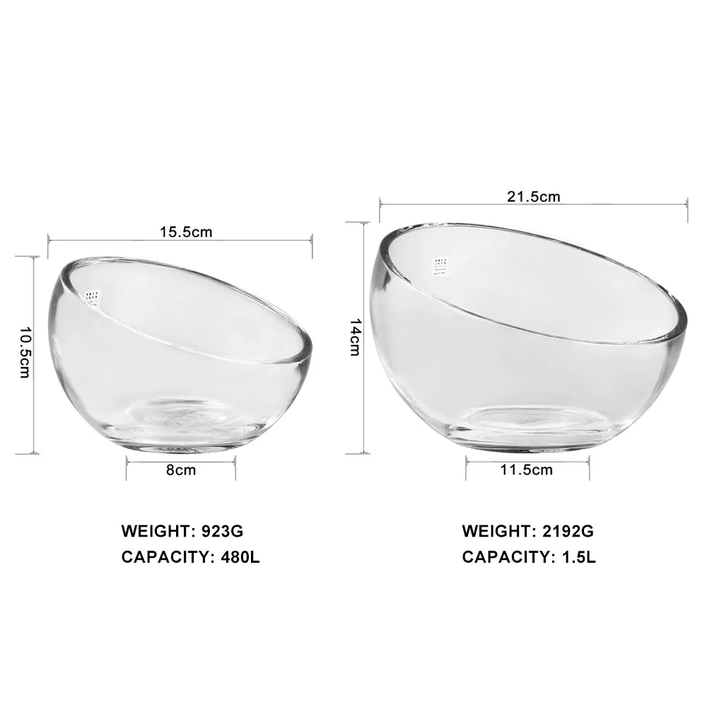 

Thickened Pyrex bowl with diagonal transparent glazing bowl restaurant fruit and vegetable salad bowl for household use