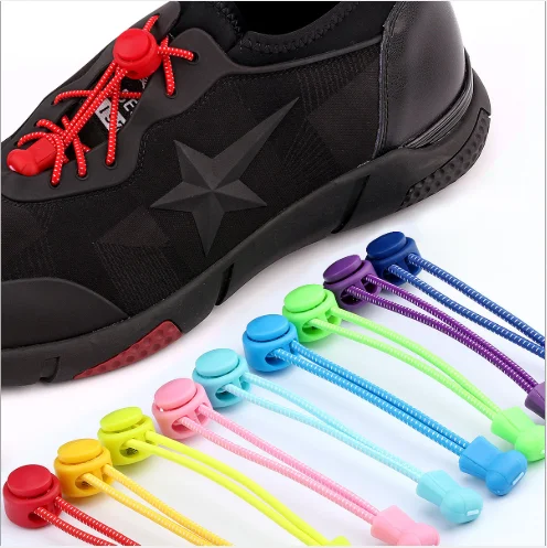 

Hot Sale Lazy Stretch Laces Round Flat Elastic No Tie Shoelaces For Kids And Adults, Customized