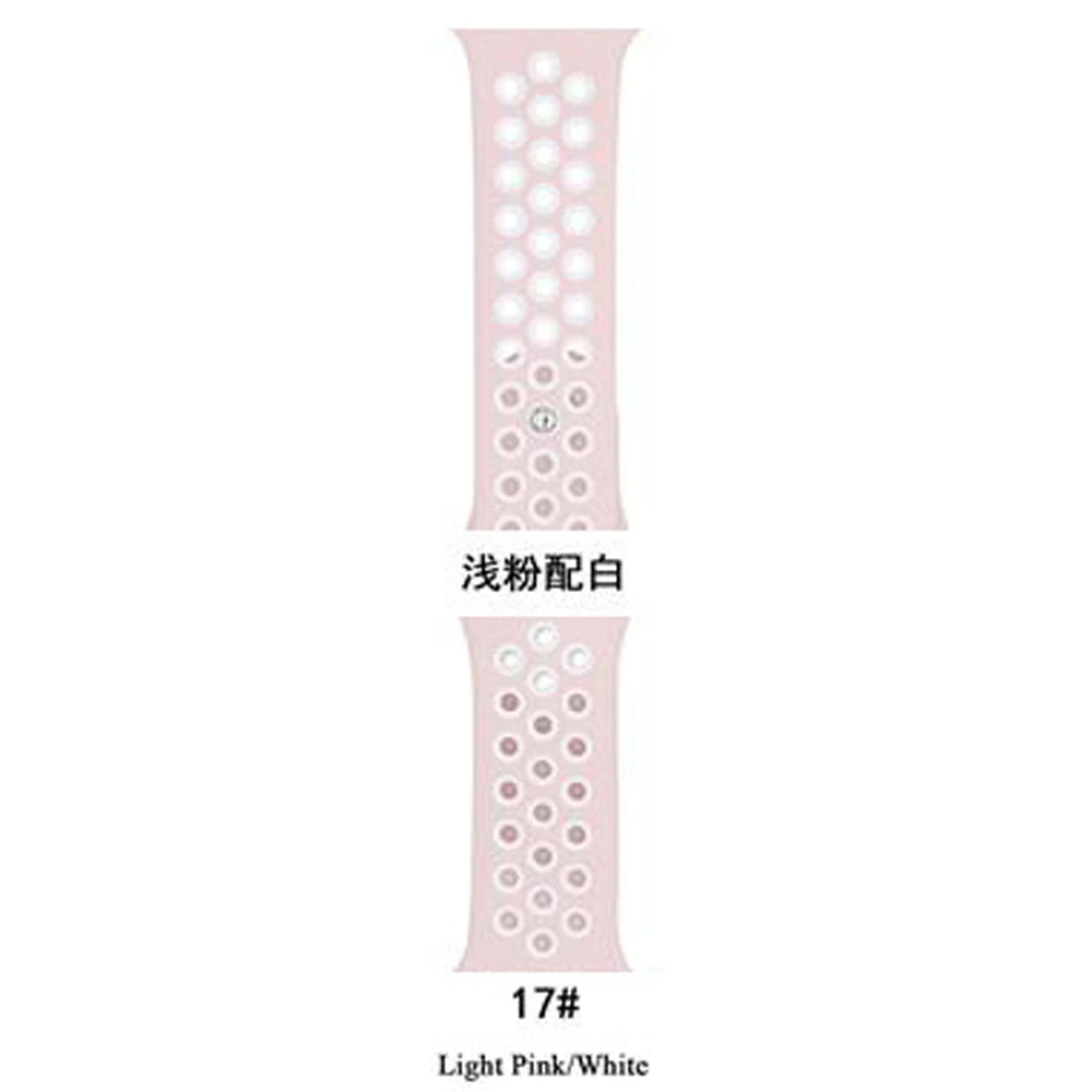 

ShanHai For Apple Watch Band 38mm 40mm 42mm 44mm Silicone Replacement Sport Strap For iWatch Series 5/4/3/2/1 Bands Women Men, Multi-color optional or customized