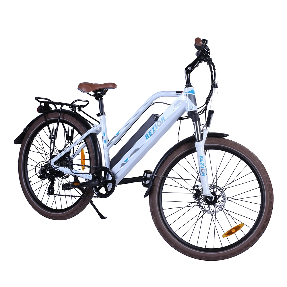 

EU warehouse BEZIOR M2 women's electric bicycle 350W rear motor max speed 25km/h 26 inch wheel