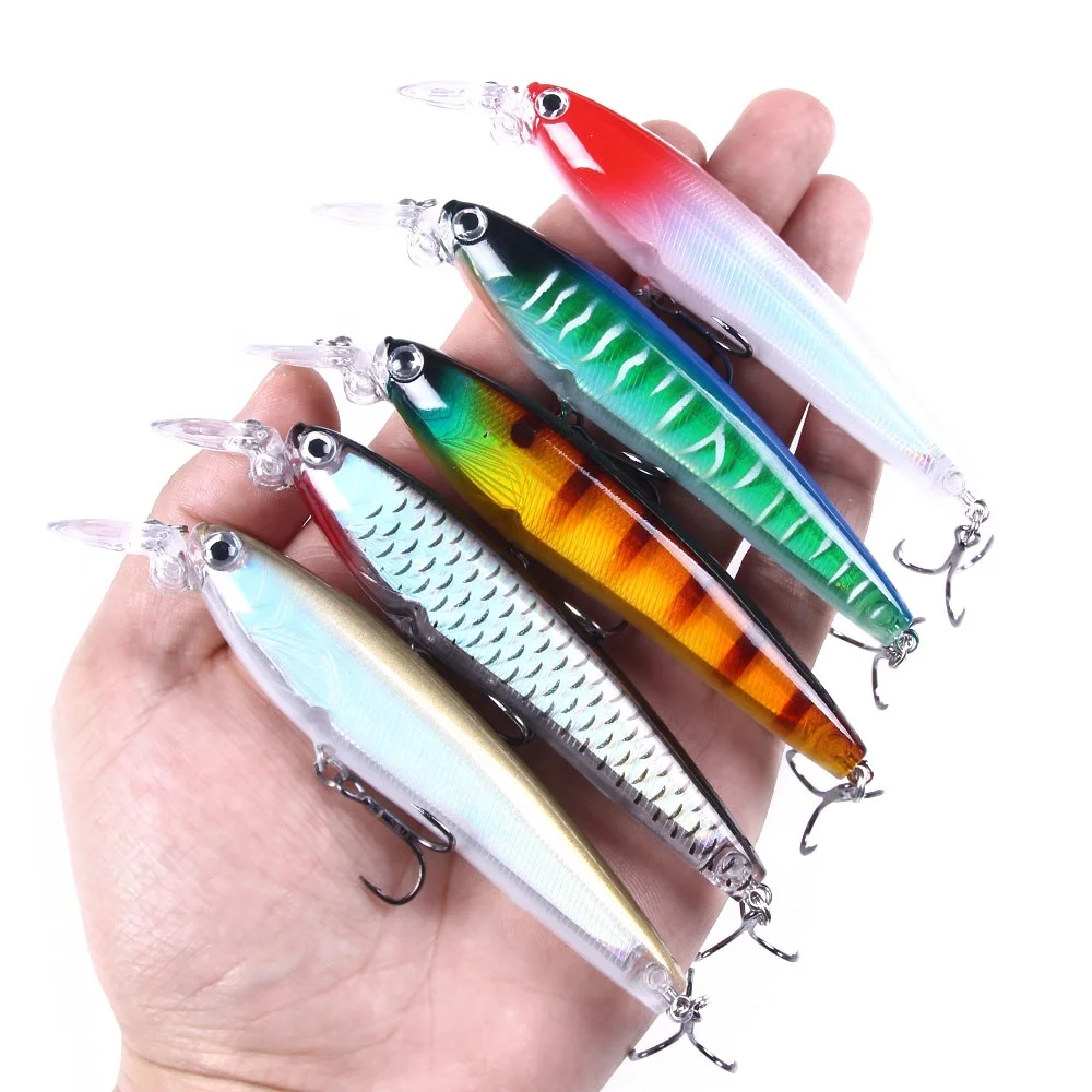 

Lures Fishing Wholesale 115mm 16.5g Big Floating Minnow Lure Artificial Bass Fishing Bait Wobbler, 5 colors available