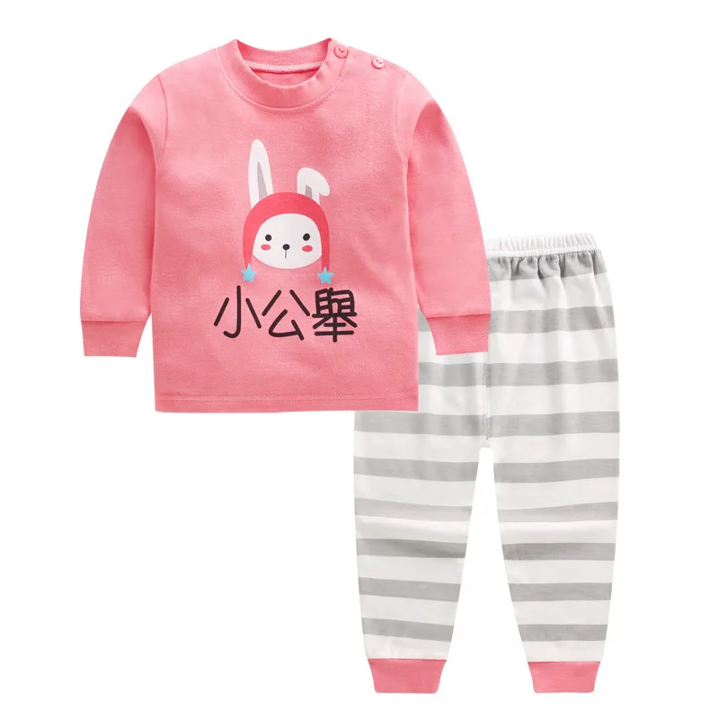 

Underwear set pure cotton autumn winter style pajammies girls clothing set