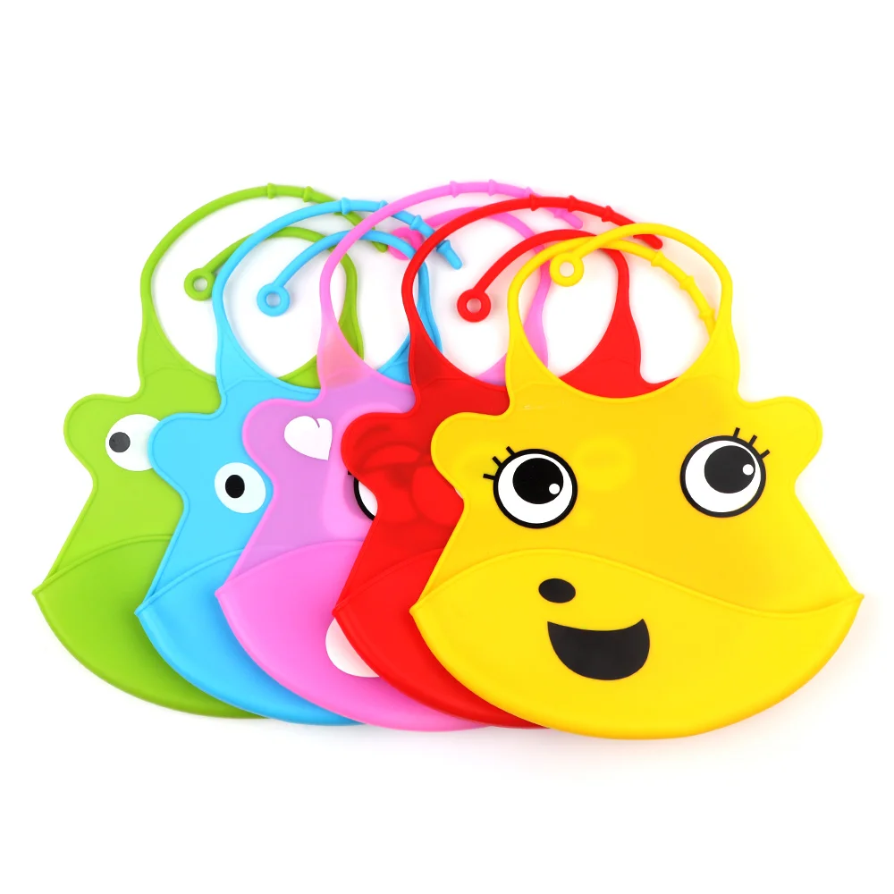 

Wholesale Customized Print Infant Babador Waterproof Baby Bibs Large Feeding Bandana Silicone Baby Bib, As picture