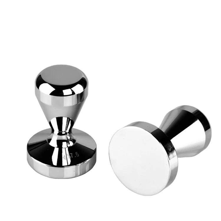 

Espresso Coffee Tampers Stainless Steel Coffee Tamper Manual Press Flat Coffee Machine Accessories, Silver