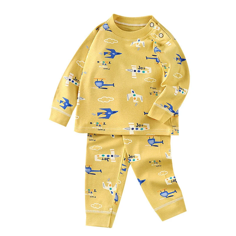 

Wholesale Winter Autumn Cotton OEM Service Homewear Boys and Girls Thermal kids pajamas set, Picture