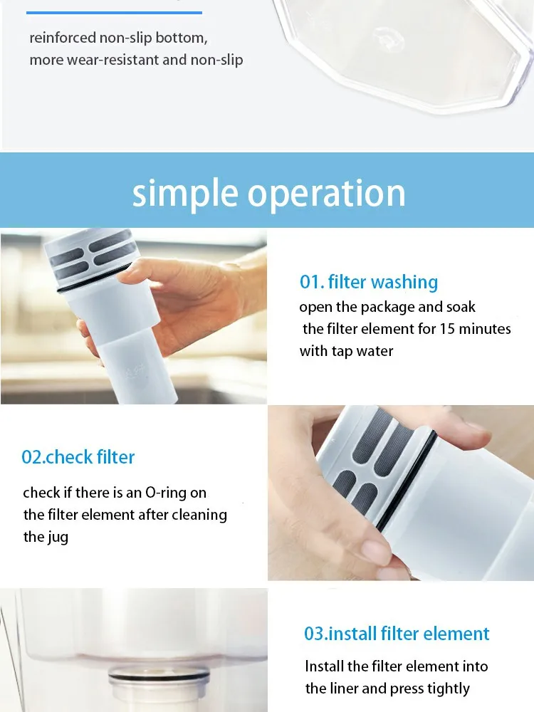 direct drink water jug cheap mini small 2.5l capacity water filter jug