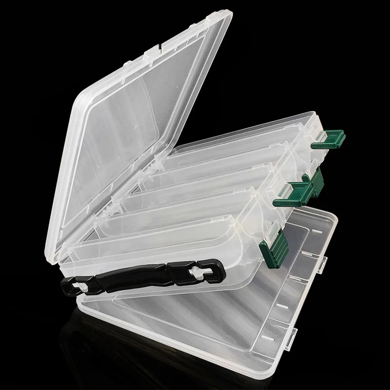 

Peche 20*17*4.5cm Pesca Fishing Lure Hard Plastic Wooden Shrimp Storage Tackle Box Carp OEM Fishing Tackle Squip Lure Bait Box, Transparent