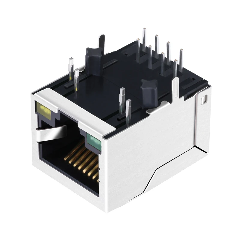

10/100 Base-T Integrated Magnetics 1x1 Port 8P8C Lan Ethernet Modular Connector RJ45 Jack RB1-1D6B8K1A