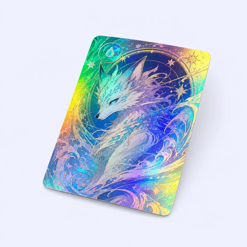 Ethereal Spirit Fox Optical Gradient Card