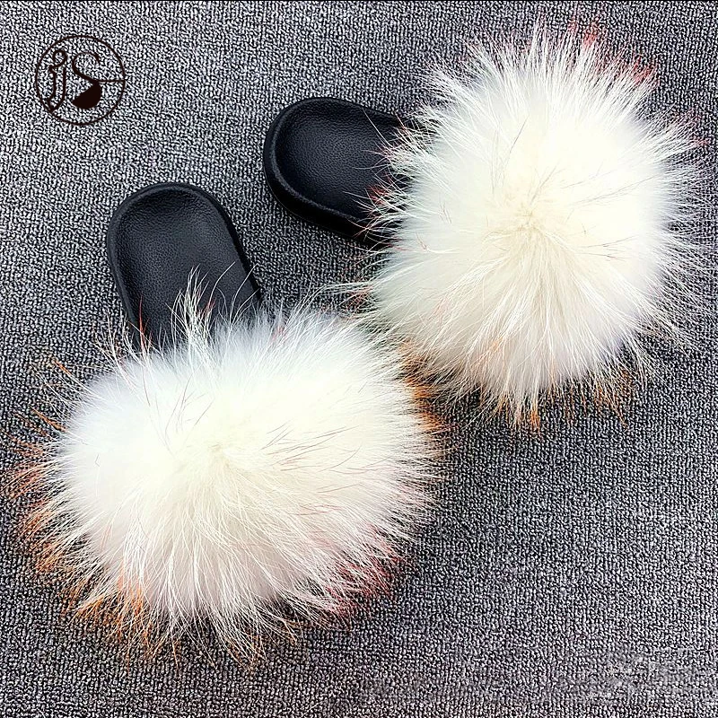 

2021 Hot Styles Custom Popular Furry Slides Wholesale women Slippers Plush Colorful Fur Slides for ladies, Picture