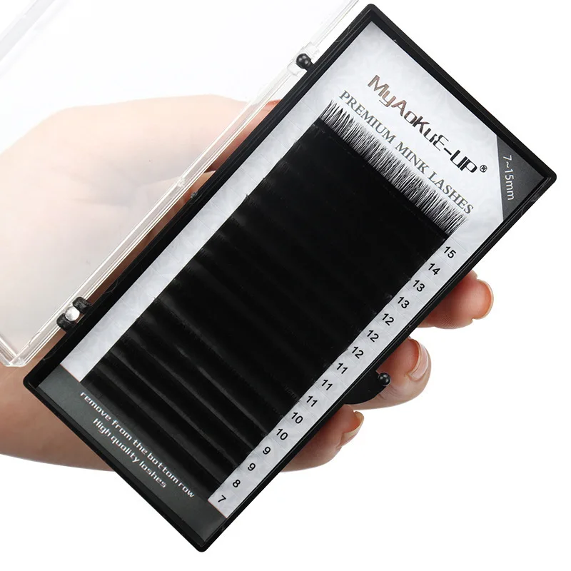 

wholesale vendor custom individual private label siberian mink eyelash extension with packaging box