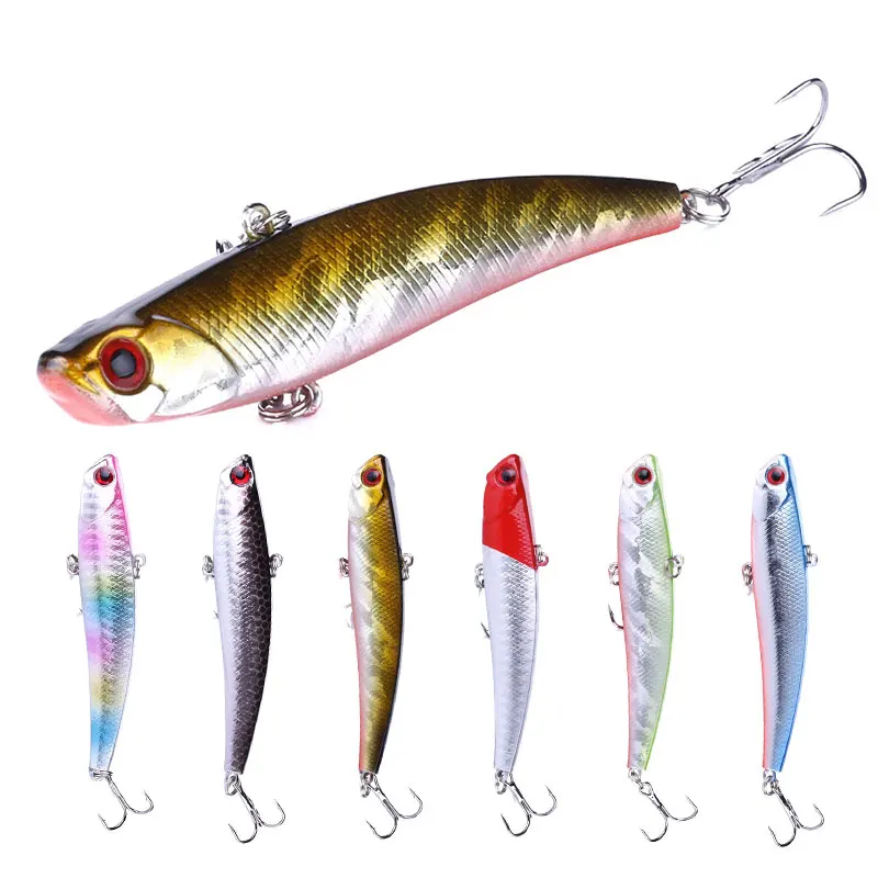 

Hot sale 9.5CM 26G High Quality Fishing Lure Lifelike Hard Plastic Body Sinking VIB Fishing Bait, 6 colors as pictures