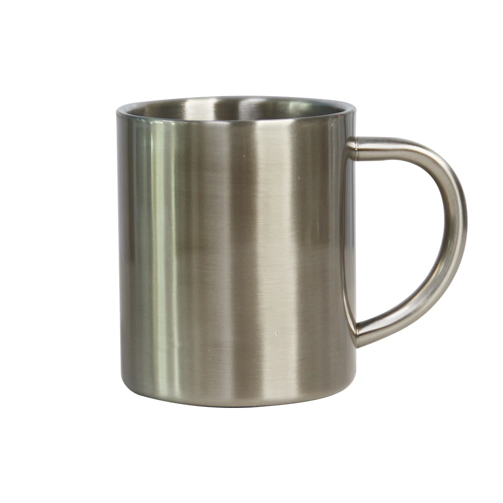 

Createsub wholesale sublimation blanks stainless steel mug with handle/heat transfer customize stainless steel mugs, Silver