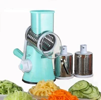 

Manual Potato Julienne Carrot Slicer Cheese Grater Multifunctional Vegetable Cutter Stainless Steel Round Blades Slicer Kitchen