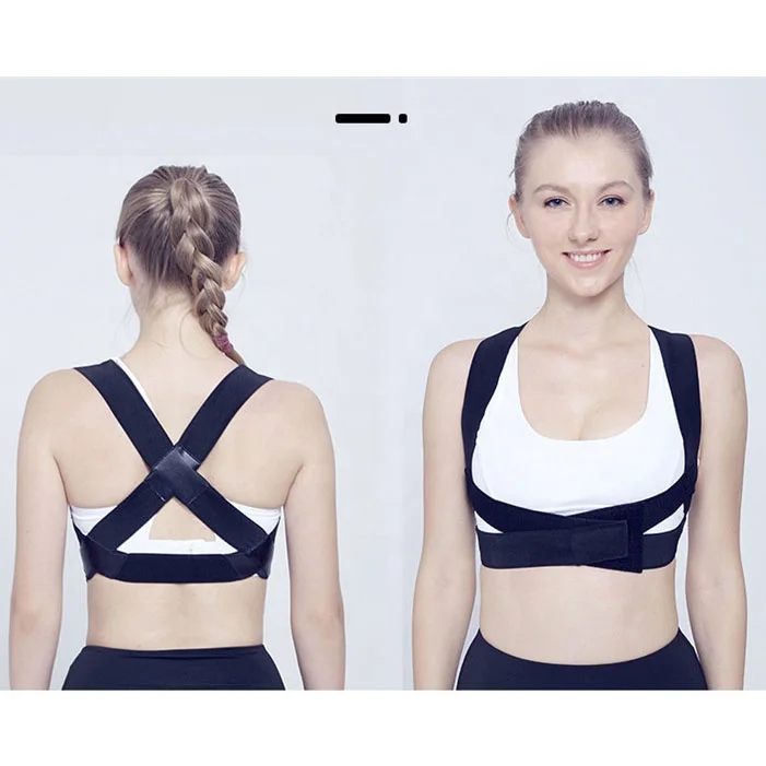 

Wholesale Comfortable Breathable Back Posture Corrector adjustable Back Support Belts for adult and kids, Black, red