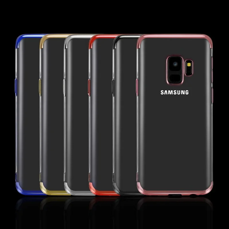 

Hot Selling Electroplated Clear Soft TPU Phone Case Back Cover For Samsung Galaxy S10 Plus note 9 note 10