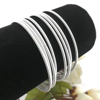 

SS 316 stainless steel silver plated spring bangle bracelet jewelry for women