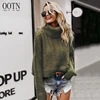 OOTN Casual Streetwear Winter Pull Femme Drop Long Sleeve Lady Sweater Women Pullover Turtleneck Hollow Out Knitted Sweater