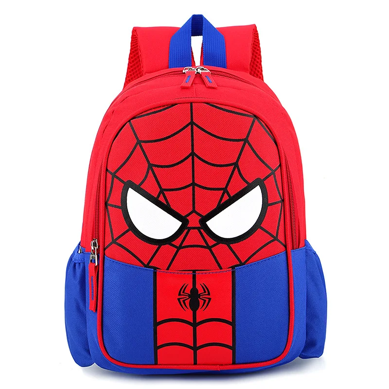 

Factory Backpack Supplier Cartoon Cute Children's Zippers Nylon Schoolbag Spiderman School Bags for Kindergarten Boy