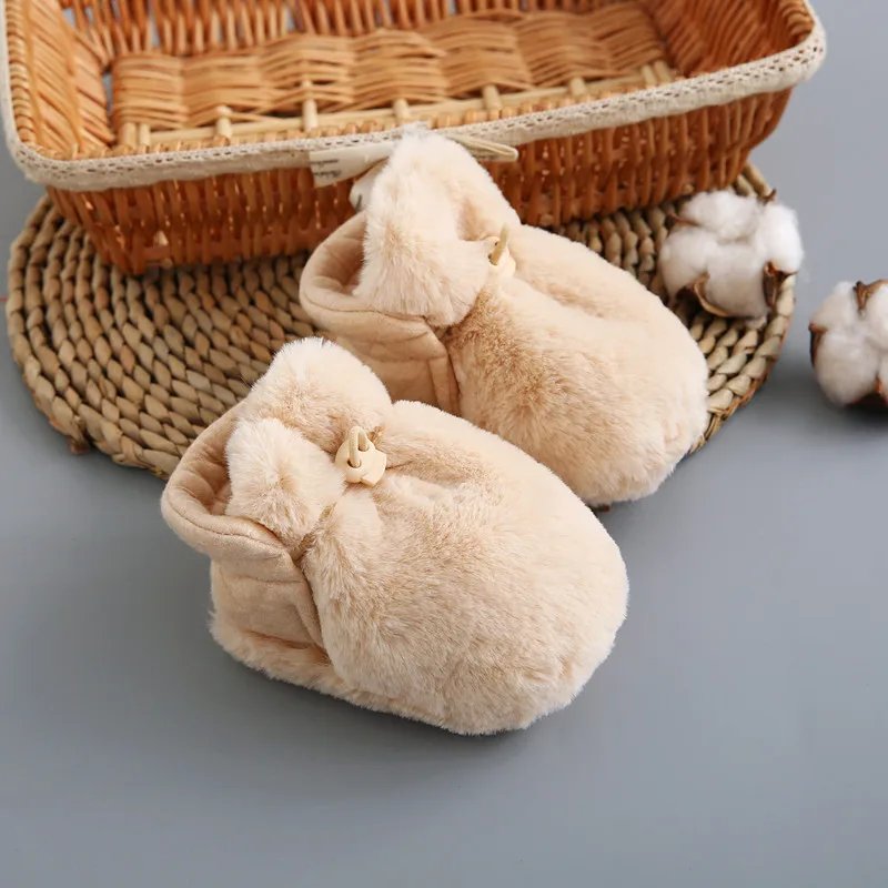 

New Baby Fur cotton Shoes Children's Boys Girls Winter keep warm First Walkers Shoes Infant Toddler Soft casual Plush shoes B1, As photo