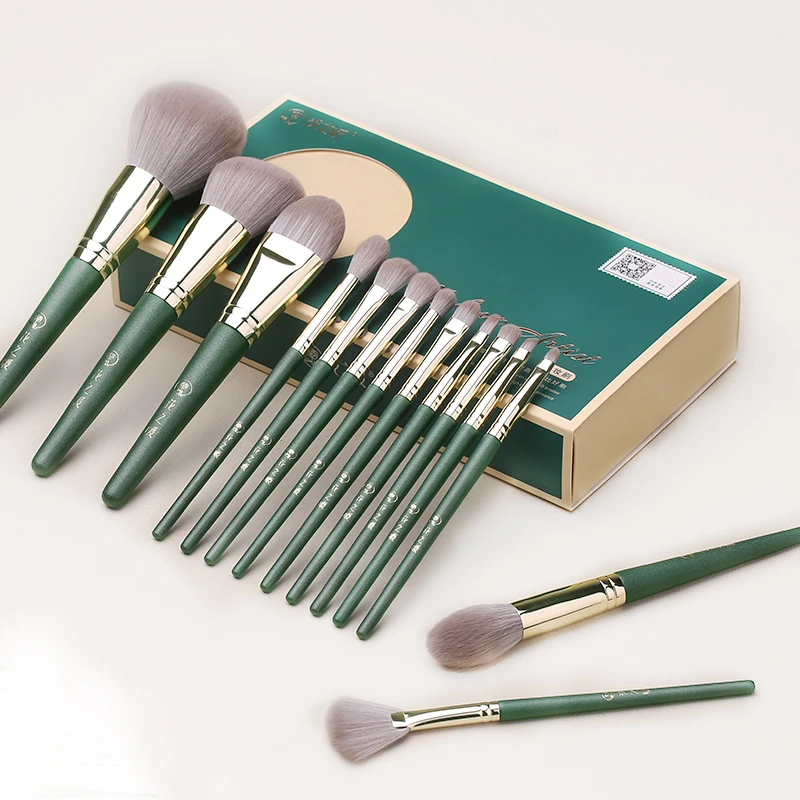 

wholesale other conture vegan bling private label custom luxury makeup brushes kit makeup private label custom logo boxes, Green