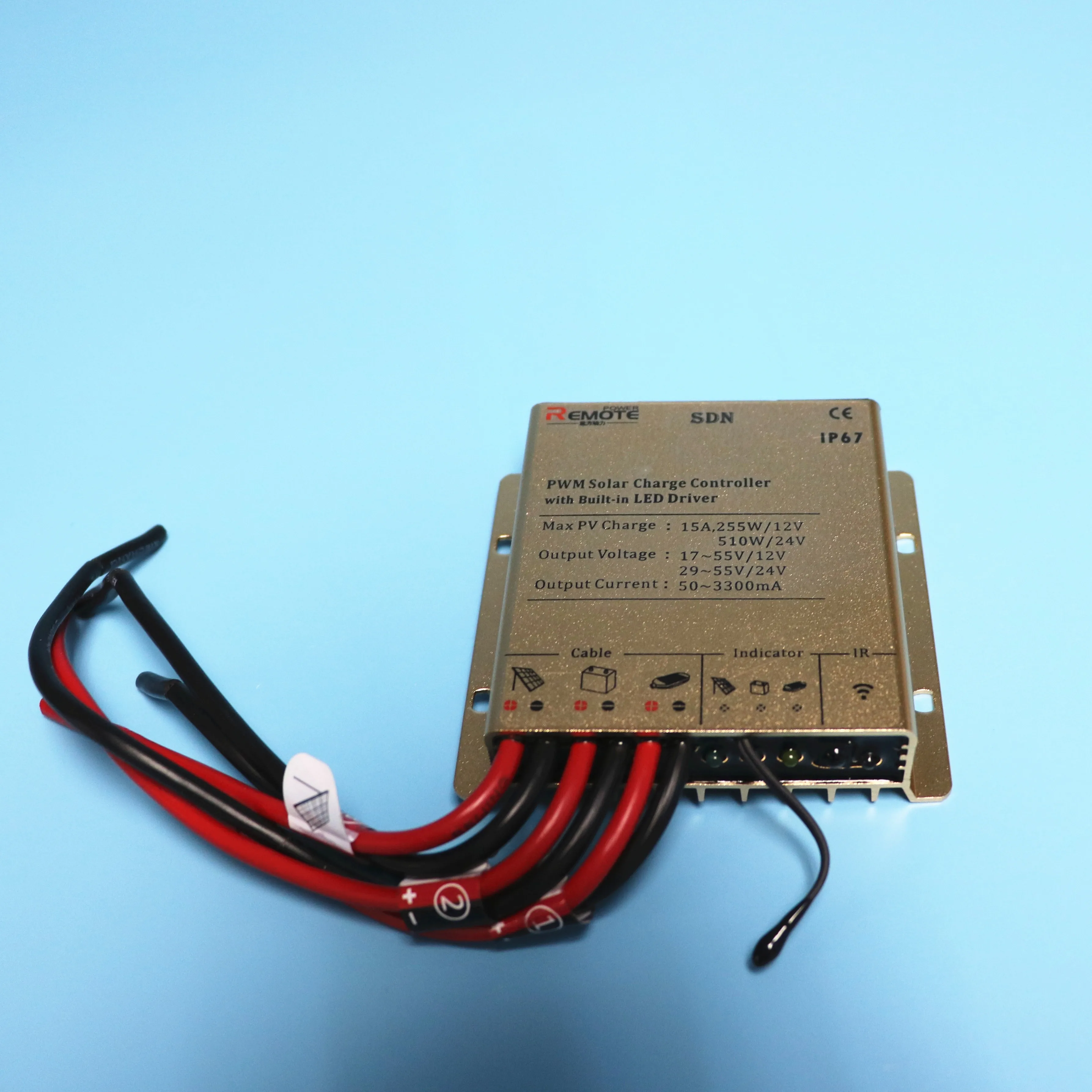 
PWM intelligent solar battery lithium regulator charger controller for solar led light 