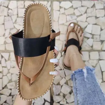 

SL-0035 Cheap Solid Individuality Fashion Slippers Large Flip Flop House Slippers For Women, Black, light blue, brown