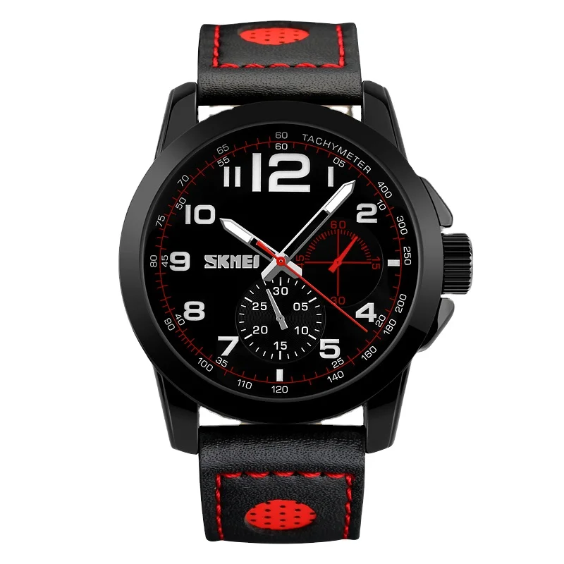 

SKMEI 9111 men's tactical military stainless steel case digital analog quartz wrist watch, 3 colors
