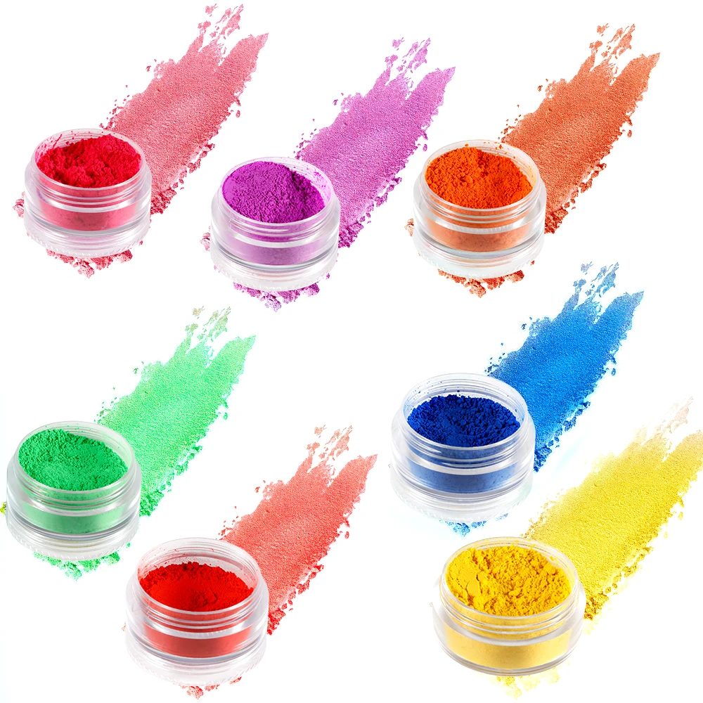 

wholesale cosmetic private label neon 7 colors single high pigmented makeup eyeshadow loose powder