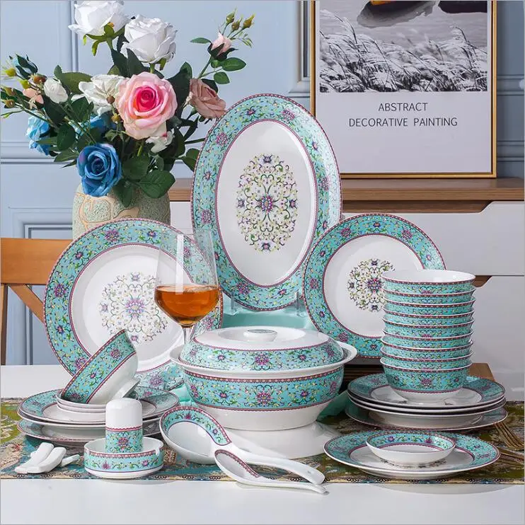 Wholesale Luxurious Design Ceramic Dinnerware Sets Porcelain Tableware ...