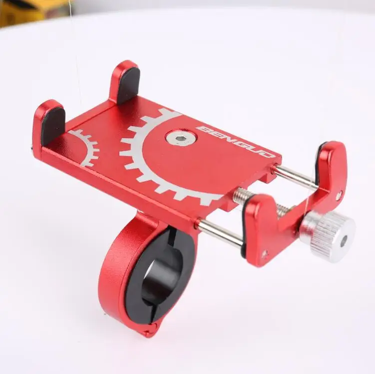 

Aluminum Alloy Universal Mobile Cell Mount Bracket Bicycle Bike Phone Holder, Black