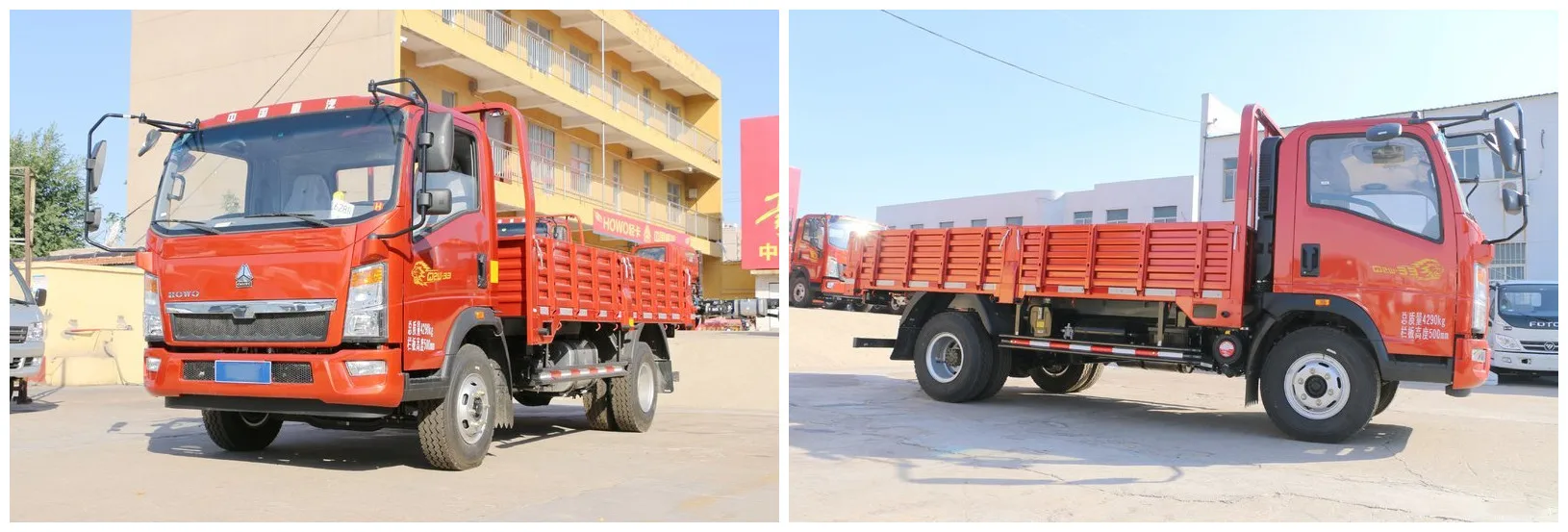 Sinotruk Howo 4*2 5 ton 8ton 9ton Stake Cargo van Light Dump Truck