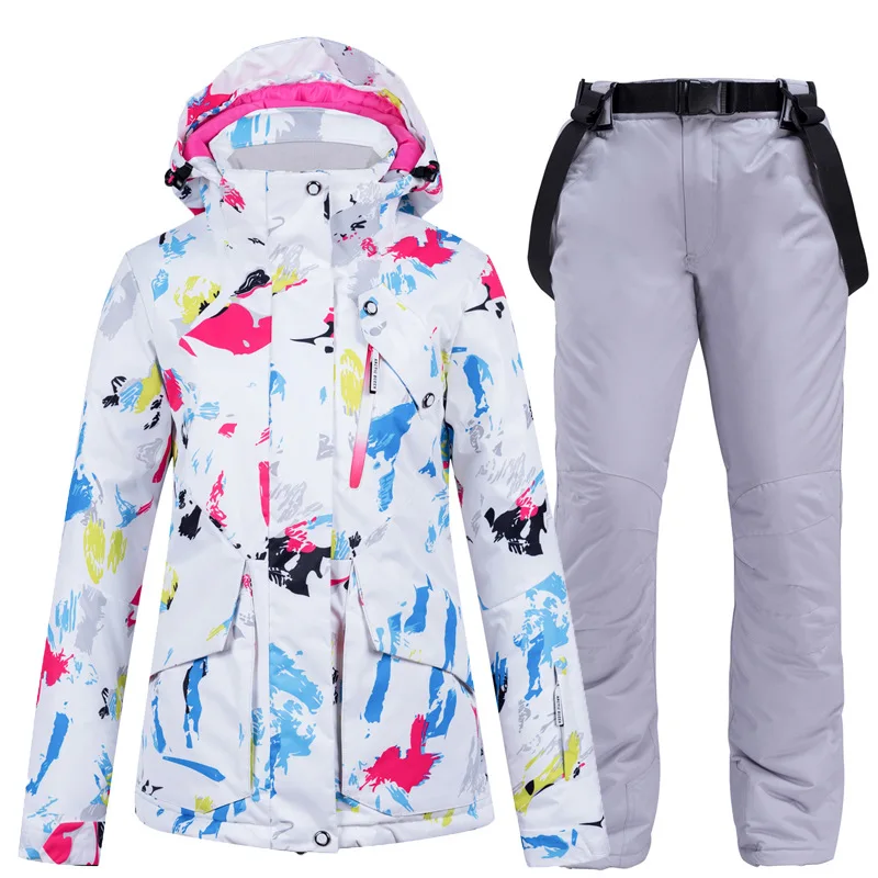 

New ski jackets and pants for women ski suit Snowboarding sets very warm windproof waterproof for snow street winter clothes