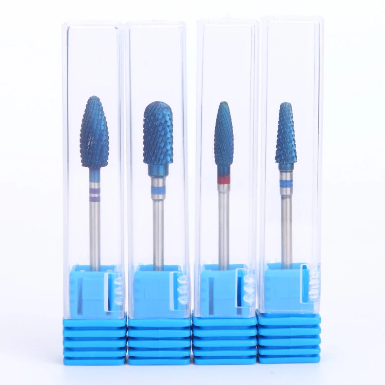 

High Quality 5 In 1 Set Tungsten Steel Grinding Head Machine Accessories Electric Blue Metal Diamond Nail Drill Bits