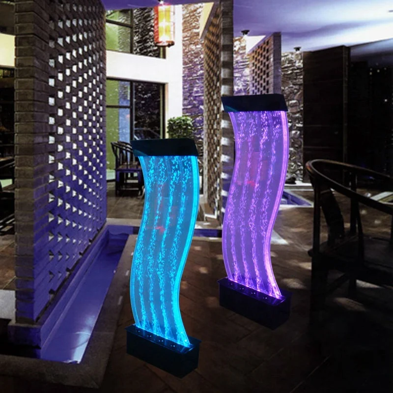 

restaurant decorative partition wall LED dancing bubble water wall