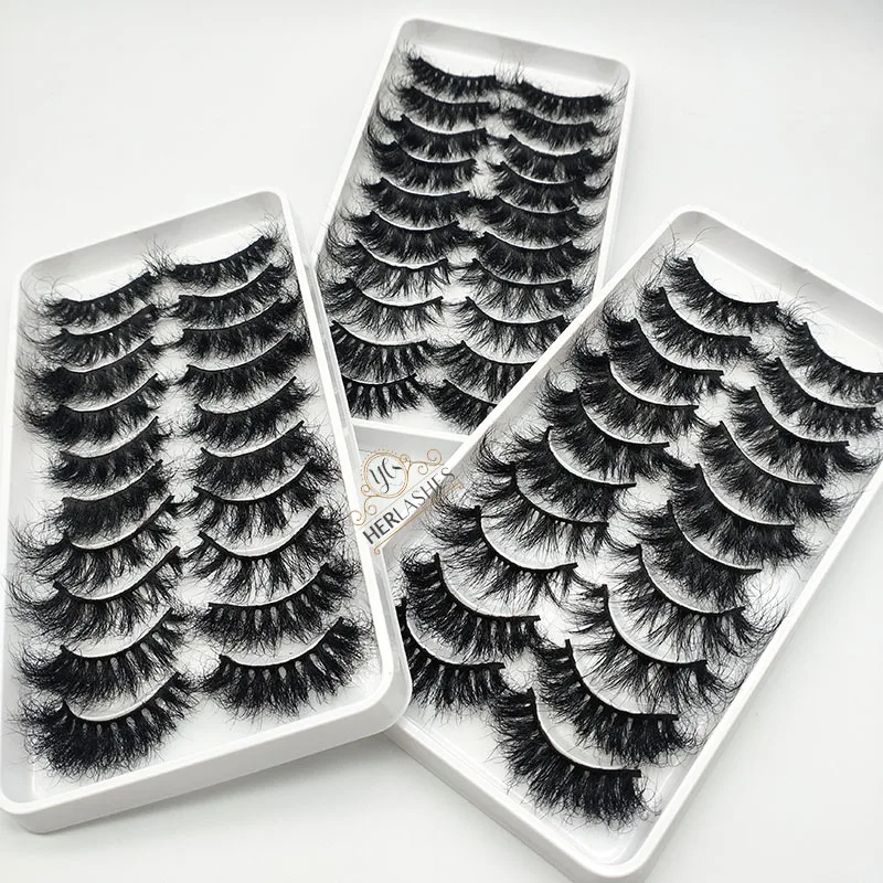 

Wholesale Eyelashes 25Mm 3d Mink Eyelashes With Customize Box Logo