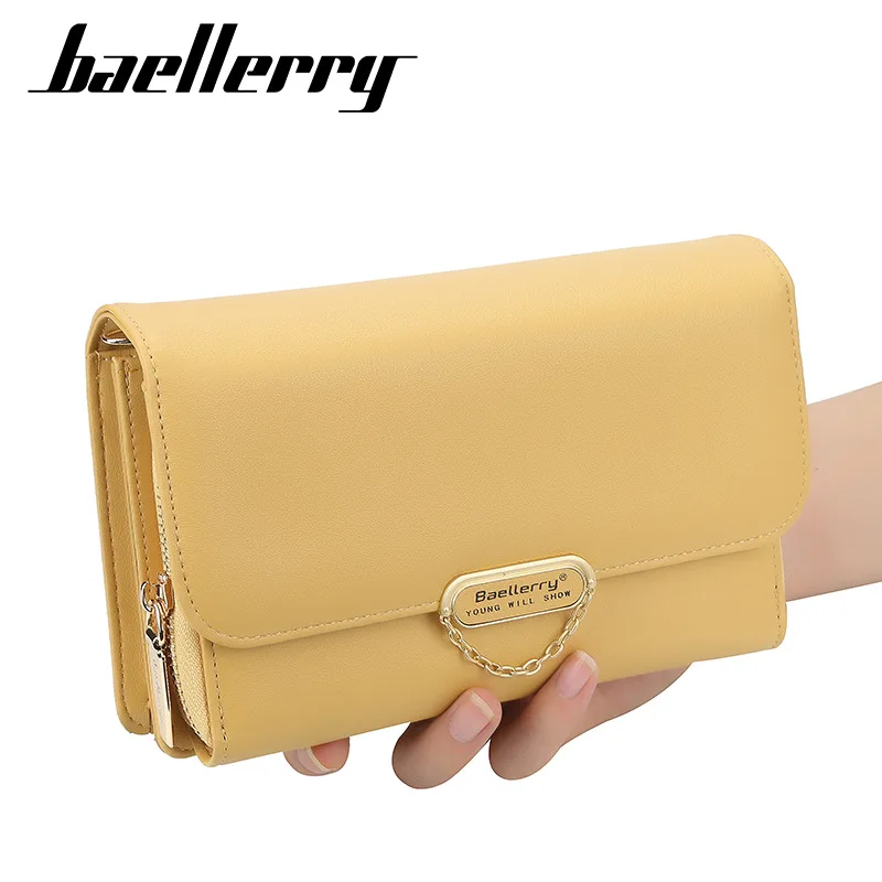 

Baellerry new crossbody messenger bag horizontal multifunctional zipper shoulder bag lady long wallet fashion mobile phone bag, Yellow,black,green,pink,gray,brown,red,blue,light pink