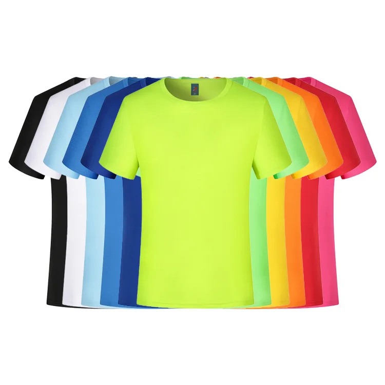 

Cheap And Fine Summer Premium Tshirt Quick Dry Checked T Shirt 100% Polyester Sport Plain Men's T-shirts