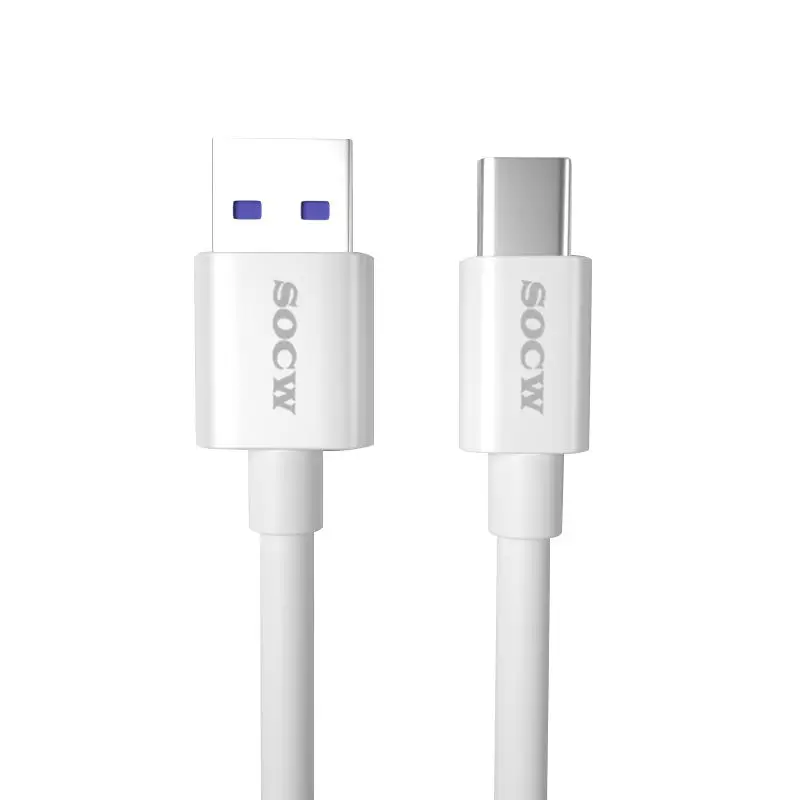 

SOCW Original 5A Fast charge USB Type-C Cable USB-C 1m 1.5m 2m for Huawei Super Charge 5A Data Cable
