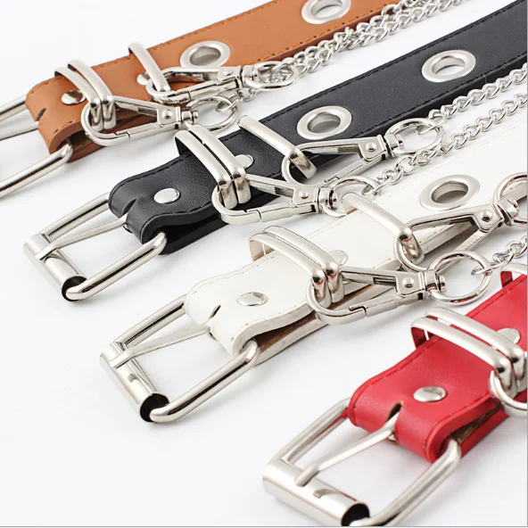 
2019 hot sales ylm Fashion Girls Punk Leisure style bead belt women Wide waist decoration Big Ring and Wide Belt 