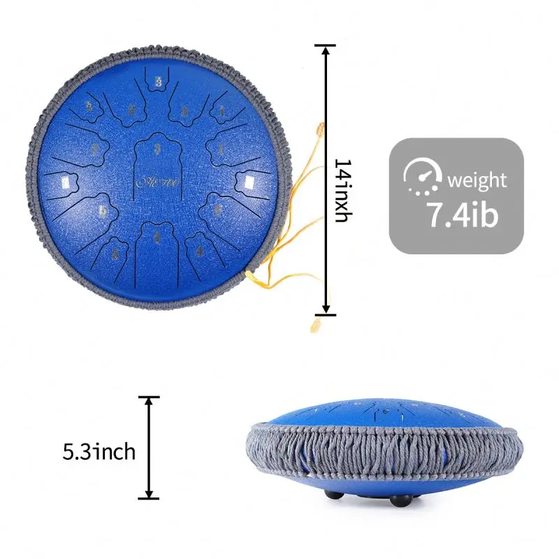 

Skillful Manufacture Tongue Drum 14 Inch Steel Tongue Drum Percussion